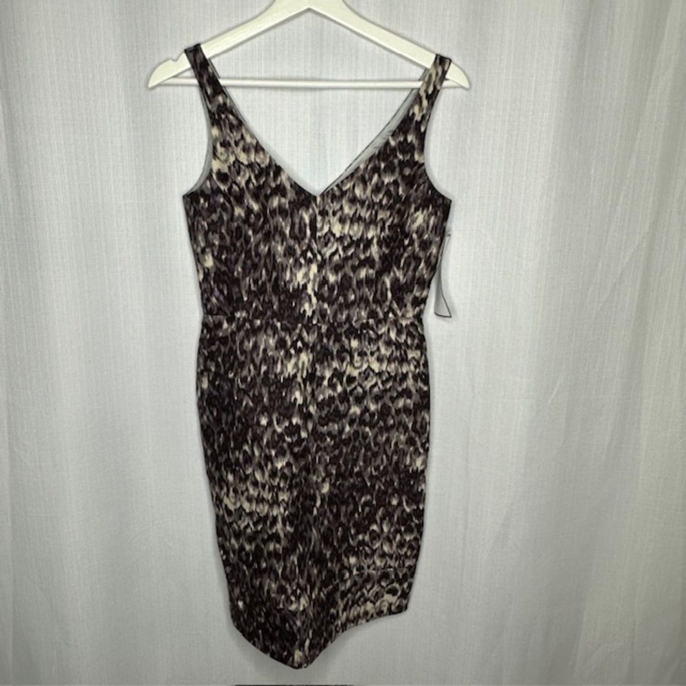 J. Crew Purple Gray Watercolor Sheath Dress